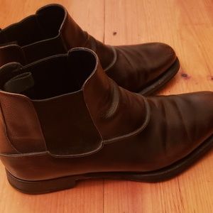 Prada Brown Leather Chelsea Boot